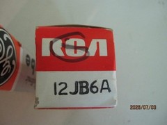 TWO TUBES 12JB6A BOTH BOXES HAVE A G ON BOX GOOD. FOUND AT ESTATE SALE