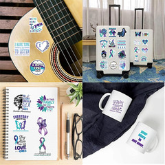 100PCS Suicide Awareness Stickers Suicide Prevention Stickers for Depressed Pers