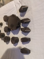 Lot of 14 Mixed Vintage Brown Radio Electronic Equipment Pointer/Round Knobs
