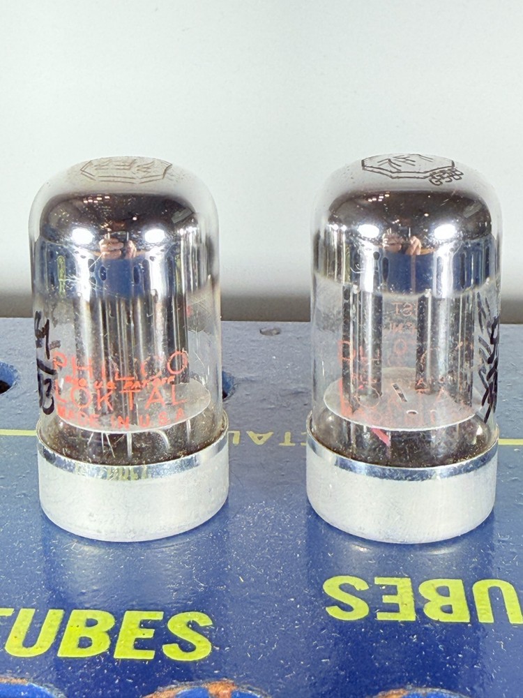 Matched Pair Philco 7F7 Sub 6SL7 Tested Like NOS Balanced Tube