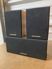 Vintage Pair Pioneer CS-X380-Q & CS-C180-Q Surround Speakers