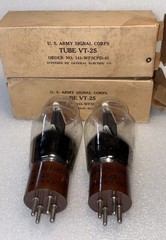 Matched Pair GE VT-25 Type 10 Vacuum Tubes Same Date TV7 Strong #3