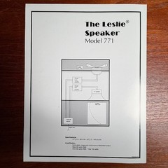 VINTAGE LESLIE SPEAKERS MODEL 771 INFORMATIONAL BROCHURE