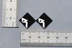 Rockford Fosgate Square Speaker Badge Emblem Logo Pair Large Custom Made