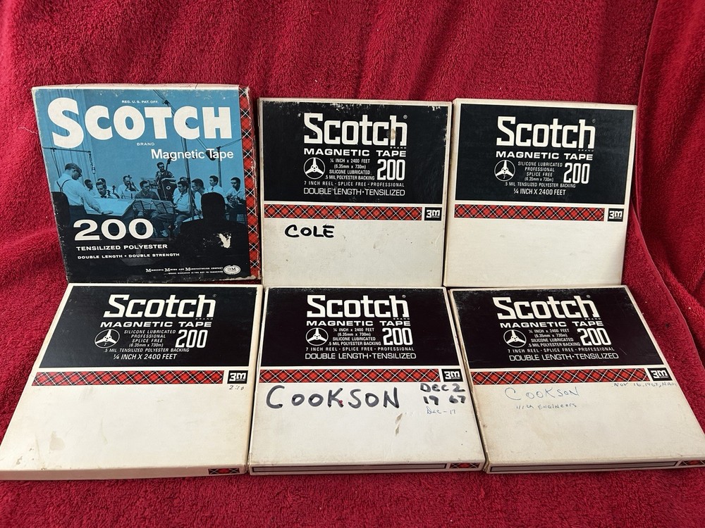 Lot Of 6 SCOTCH 200 Reel To Reel Tapes 7″