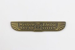 Western Electric copper logo badge replacement piece 98mm(3.86″)X18.5mm(0.72″)