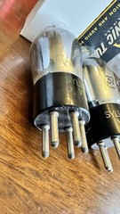 Pair Type VT 37 ST Bottle Globe Black Plate Power Tubes Sylvania SC251A SC966P
