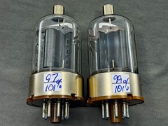 Matched RCA 6146 Black Plate Power Tubes Metal Base Exc Cond Tests NOS Amplitrex