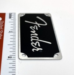 Fender Spaghetti Logo for Amp or Case Badge Custom Made Silver Aluminum