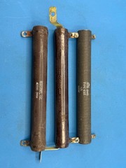 Lot of 3 Vintage Tubular Power Resistors Ohmite IRC Resistors Inc RE