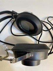 Vintage Sony DR-5A Stereo Headphones Over Ear 1960s Hi-Fi Working