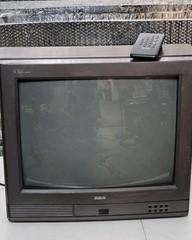 1992 RCA XL100 20” CRT TV Wood Grain W/ Rare Remote Control Retro Gaming