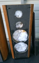 Vintage Infinity RS 4b Wood Speaker Box Cabinet Empty No Speakers Repair/Restore