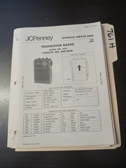 JC Penney 1852 Service Manual Original Repair Book Transistor Radio