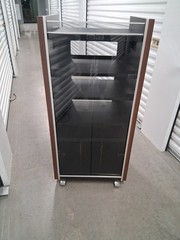 Vintage Denon Stereo Cabinet Rack Stand Audio Equipment 5 Tier Record Holder
