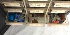 Electric Guitar Tube Amplifier Repair Parts w/ Cabinet Case. Vintage