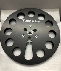 A pair black TAPE REEL Technics RT909 7″ inch Light Metal Aluminum Take Up Reel