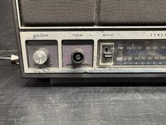 Vintage General Electric #7-4140A AM/FM Radio Faux Wood Grain Working