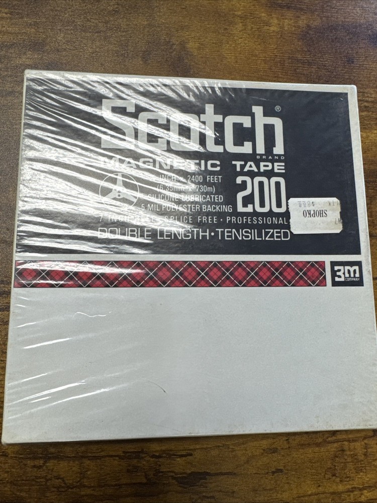 3M Scotch 200 1/4″ x 2400 ft Professional Audio Magnetic Tape Reel NEW SEALED