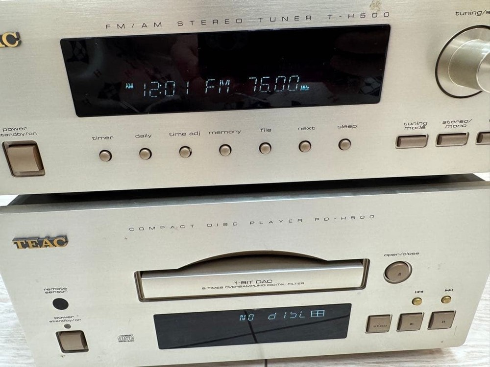 TEAC T-H500 PD-H500 Reference 500 CD Player Tuner Set Vintage Japan As-Is