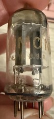 NOS 12AX7 Rare Hammond Musical Bent D Getter Long Plates Wrinkle Glass