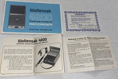 Vintage Wollensak 3M 4200 Instructions Papers ONLY For Cassette Recorder