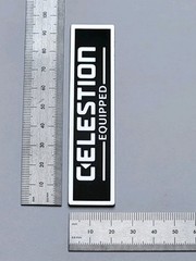 Celestion Equipped Badge Emblem Logo Premium Silver With Adhesive