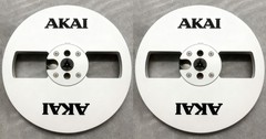 One Pair Silvery TAPE REEL Akai 7” inch Light Metal Aluminum Take Up Reel