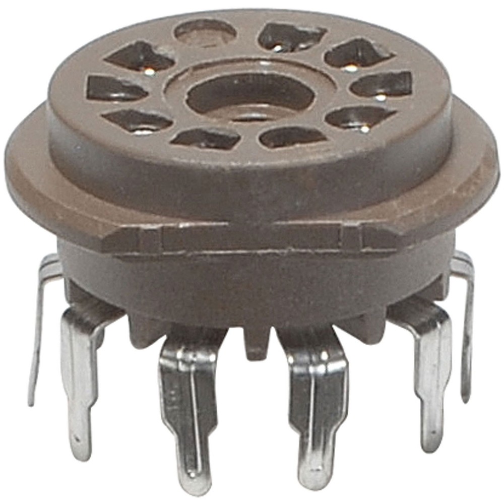 9-Pin Tube Socket Belton Micalex PC Mount Spread Leads