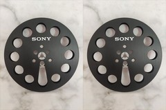 One Pair Silvery TAPE REEL Sony 7” inch Light Metal Aluminum Take Up Reel