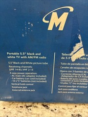 Memorex Portable 5.5” TV w/ AM/FM Radio, Antenna & AC Adapter In OG Box