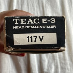 TEAC E-3 Head Demagnetizer 117V w Box And Manual