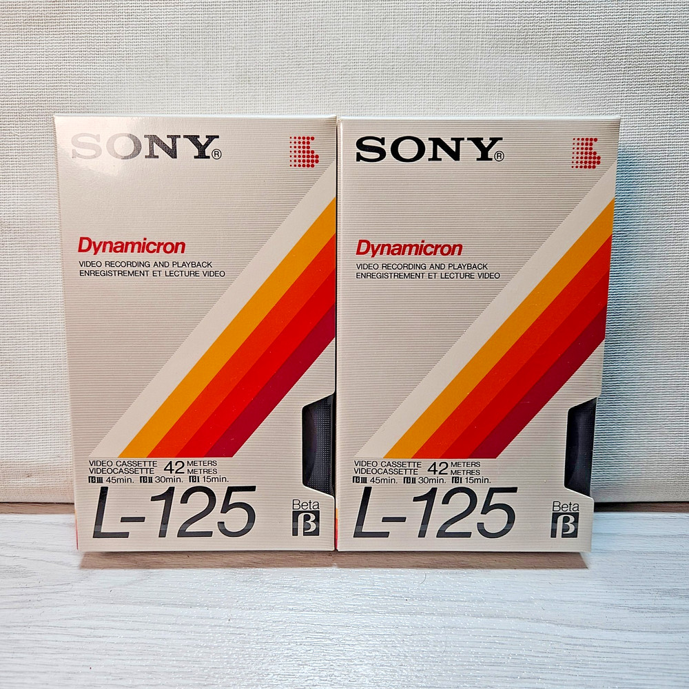 Sony L-125 Dynamicron Beta Tapes Lot of 2 NEW Sealed