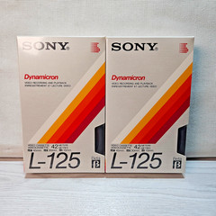 Sony L-125 Dynamicron Beta Tapes Lot of 2 NEW Sealed
