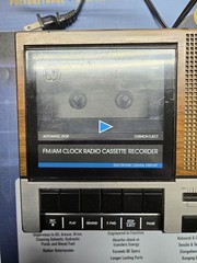 Vintage GE 7-4956B General Electric Alarm Clock Radio Cassette Tape Recorder