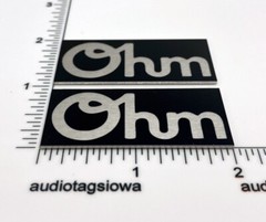 Ohm Speakers Custom Made Reproduction Badges for Walsh 1, 2 or 3 Thick Aluminum
