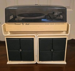 VINTAGE GE Concert Hall Stereo Turntable TESTED WORKING – Damaged Dust Cover