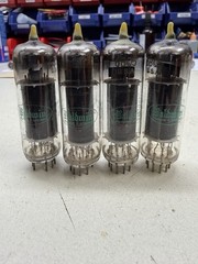*PREMIUM* Matched Quad (YELLOW TIP) 1963 Raytheon 6BQ5 Tubes Amplitrex Tested