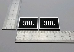 JBL L100 Speaker Badge Logo Emblem Premium 3D Silver Pair With 3M Adhesive