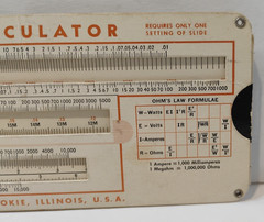 RARE Vintage 1949 Ohmite Parallel Resistance Calculator, Ohm’s Law Calculator