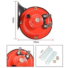 300DB Super Loud Train Horns For Truck, 2pcs 12V Car Horn Kits, Loud Dual Red