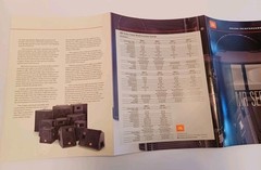 JBL MR Series Loudspeakers Brochure Fold Out Sales Vintage 1993
