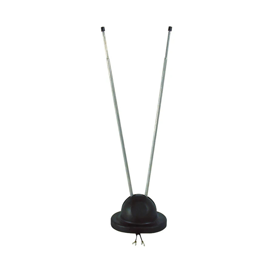 Telescopic FM Antenna Stereo Radio Receiver Indoor Rabbit Ears with 300 Ohm Wire