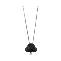 Telescopic FM Antenna Stereo Radio Receiver Indoor Rabbit Ears with 300 Ohm Wire
