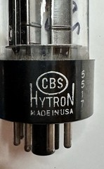 CBS Hytron 6SN7GTB Vacuum Tube Made in USA Tested 2000/2200