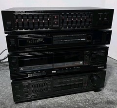 Vtg Stereo Kenwood KA-76 Stereo Amplifier, KX-56CW, GE-46 Equalizer, KT-56 Tuner