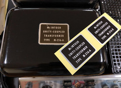 McINTOSH MC275 AMPLIFIER TRANSFORMERS DECAL LABEL STICKER SET – New Repro