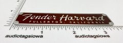 Fender Harvard Logo for Amp or Case Badge Custom Made Aluminum with Screws