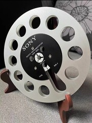 One pair silvery TAPE REEL Sony 7″ inch Light Metal Aluminum Take Up Reel