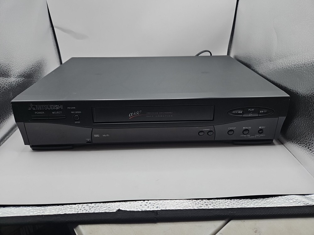 Mitsubishi ~ VCR Player HS-U446 ~ Hi-Fi 4-Head VHS Video FOR PARTS NO CABLES